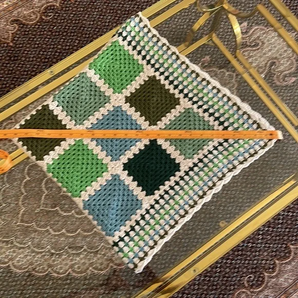 Handmade by hobbii 8/4 cotton yarn. square 34x34 inches - Picture 10 of 16